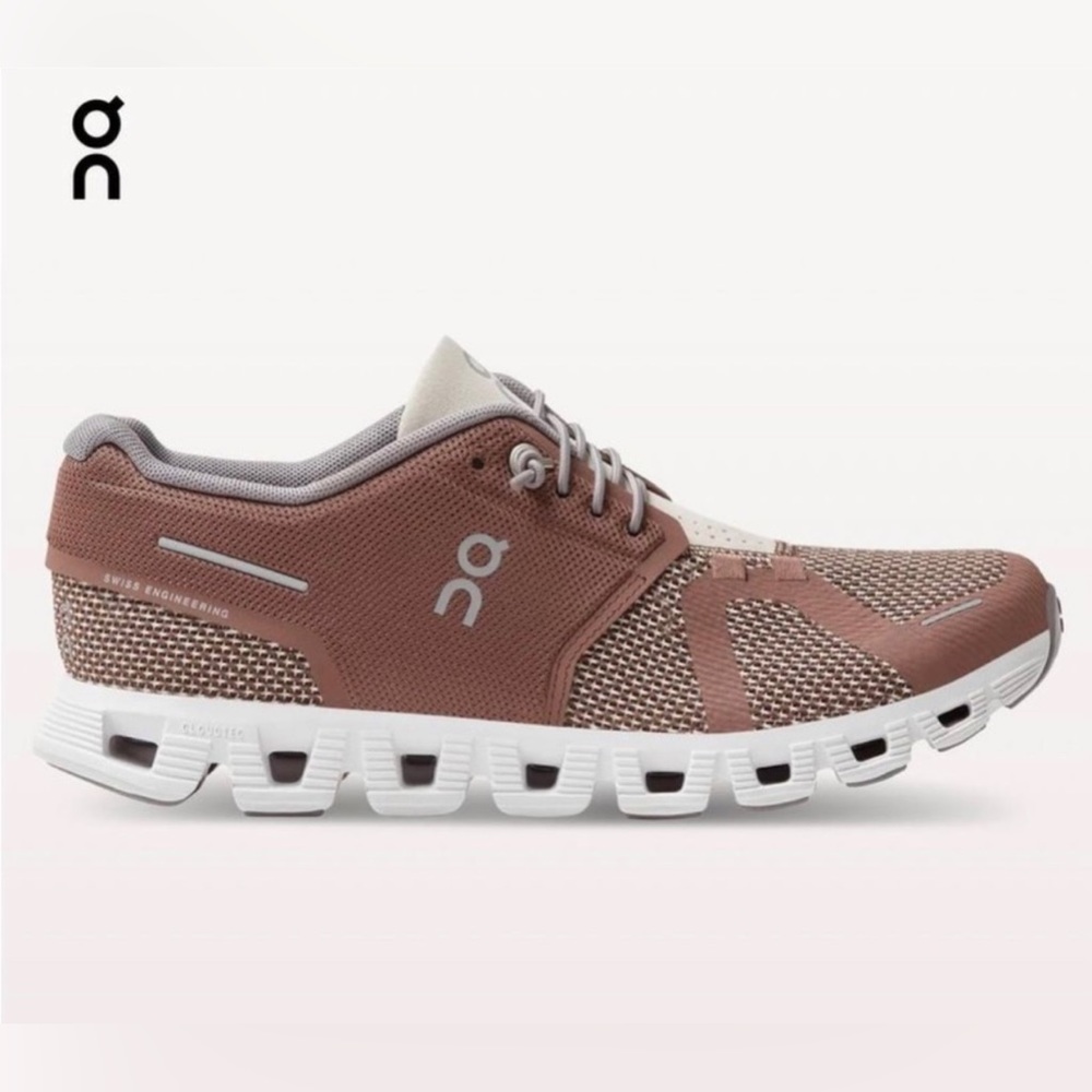 NWOB On Cloud 5 Rust/Ice Women’s Sneakers Size 6.5 US 37.5 EUR.